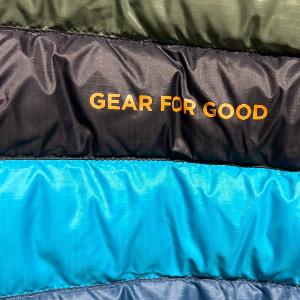 Cotopaxi Fuego Down Vest Mens Medium Green Blue Puffer Full Zip Insulated Jacket - Picture 6 of 14